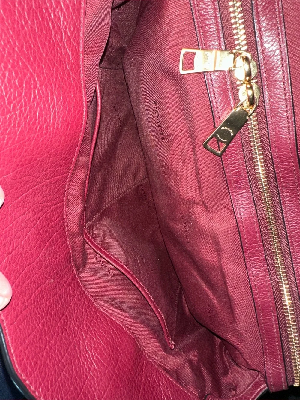 COACH F37167 MERCER ML SATCHEL X-BODY GRAIN LEATHER bordeaux Authentic